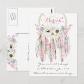 Boho Tribale Droomvanger Veren Bloemen Native Briefkaart (Voorkant / Achterkant)