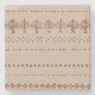 Boho tribale geometrische grens patroon stenen ond onderzetter