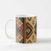 Boho Tribale Geometrische Patroon Koffiemok | Rust (Links)