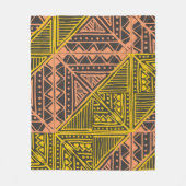 Boho Tribale Geometrische Patroon - Mudcloth Aztek Fleece Deken (Voorkant)