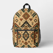 Boho Tribale Geometrische Patroon Rugzak | Ethnisc (Voorkant)