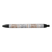 Boho Tribale Gestreepte Balpen Zwarte Inkt Pen (Voorkant)