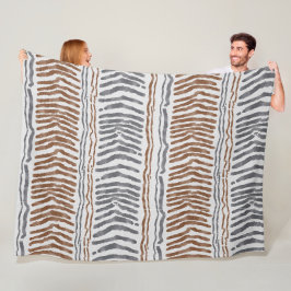 Boho Tribale Gestreepte Fleece Deken