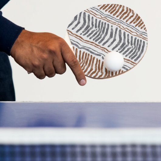 Boho Tribale Gestreepte Ping Pong Paddle Tafeltennisbatje (Insitu)
