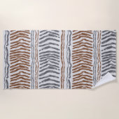 Boho Tribale Gestreepte Strandtowel Strandlaken (Voorkant)