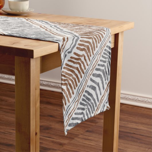 Boho Tribale Gestreepte Tafel Runner Medium Tafelloper (Voorbeeld)