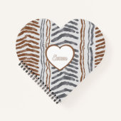 Boho Tribale Hart Spiraal Notebook Notitieboek (Voorkant)