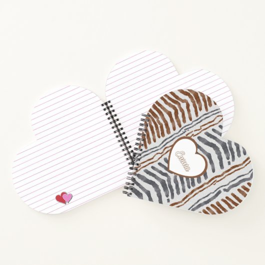 Boho Tribale Hart Spiraal Notebook Notitieboek (Binnen)