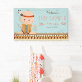 Boho Tribale Jongens Baby Shower Spandoek (Insitu)