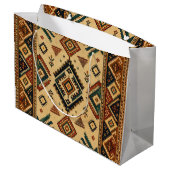 Boho Tribale Kilim Patroon Cadeautas | Rustieke Zu (Achterkant Gekanteld)