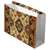 Boho Tribale Kilim Patroon Cadeautas | Rustieke Zu (Voorkant Gekanteld)