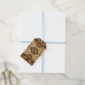 Boho Tribale Kilim Patroon Cadeautas | Rustieke Zu Cadeaulabel (Met Touw)