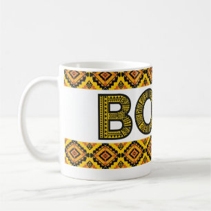 Boho Tribale Koffiemok - Mosterdgeel Marokkaans B