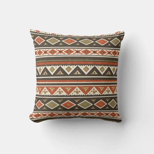 Boho Tribale Streeppatroon Kussen  (Voorkant)