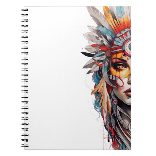 Boho Tribale Waterverf Vrouw Notitieboek (Voorkant)