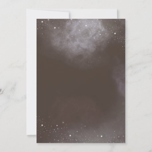 Boho Triple Moon Phases Sterrennacht Handfasting Kaart (Achterkant)