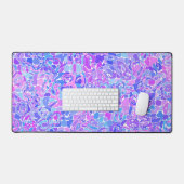 Boho Trippy Groovy Kleurrijke Abstract Blob Mozaïe Bureaumat (Keyboard & Muis)