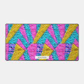 Boho Trompe L'oeil Patchwork Quilt geïnspireerd Bureaumat (Voorkant)