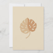 Boho Tropical 40th Birthday Invitation Kaart (Achterkant)