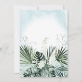 Boho Tropical Aqua Waterverf Bruidsbrunch Kaart (Achterkant)