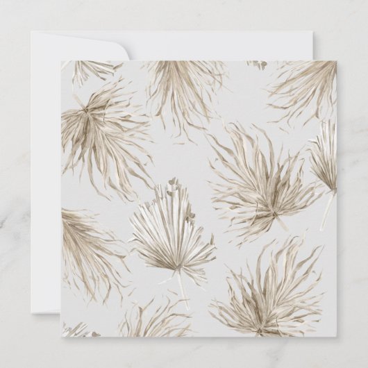 Boho Tropical Arch Vrijgezellenfeest Kaart (Achterkant)