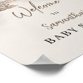 Boho tropical baby wieg pampas Baby shower welkom Poster (Hoek)
