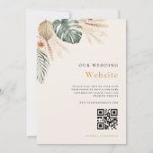 Boho Tropical Beach Bestemming Bruiloft Alles in e Kaart (Achterkant)