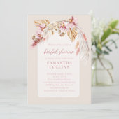 Boho Tropical Beach Floral Vrijgezellenfeest Kaart (Staand voorkant)