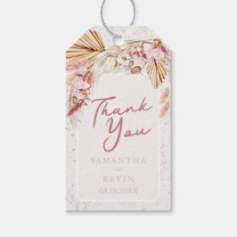Boho Tropical Beach Floral Weddenschap Bedankt Cadeaulabel