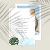 Boho Tropical Beach Save the Date Photo Kaart