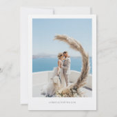 Boho Tropical Beach Save the Date Photo Kaart (Achterkant)