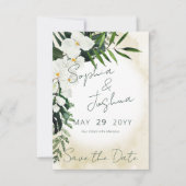 Boho Tropical Beach Waterverf Save the Date Kaart (Voorkant)