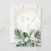 Boho Tropical Beach Waterverf Save the Date Kaart (Achterkant)