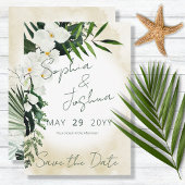 Boho Tropical Beach Waterverf Save the Date Kaart
