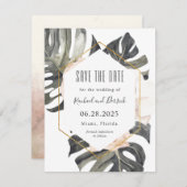 Boho Tropical Beach Wedding Save the Date (Voorkant / Achterkant)