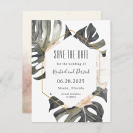 Boho Tropical Beach Wedding Save the Date
