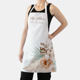 Boho tropical beige en munt schort