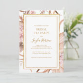 Boho Tropical Botanical | Bridal Tea Party Kaart (Staand voorkant)