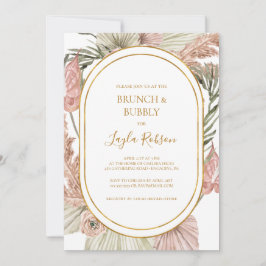 Boho Tropical Botanical | Brunch en Bubble Shower Kaart