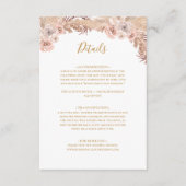 Boho Tropical Botanical | Details Enclosure Card Informatiekaartje (Voorkant)