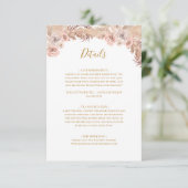 Boho Tropical Botanical | Details Enclosure Card Informatiekaartje (Staand voorkant)
