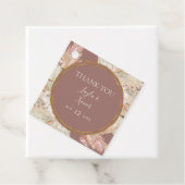 Boho Tropical Botanical | Dusty Roos Hartelijk dan Bedankjes Labels (In situ)