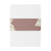 Boho Tropical Botanical | Dusty Roos Wedding Uitnodigingen Wikkel (Achterkant Voorbeeld)