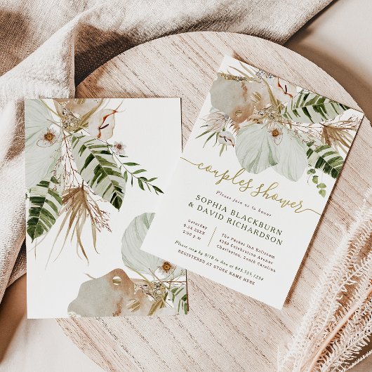 Boho Tropical Botanical Floral | Kogelschoen Kaart