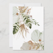 Boho Tropical Botanical Floral | Kogelschoen Kaart (Achterkant)