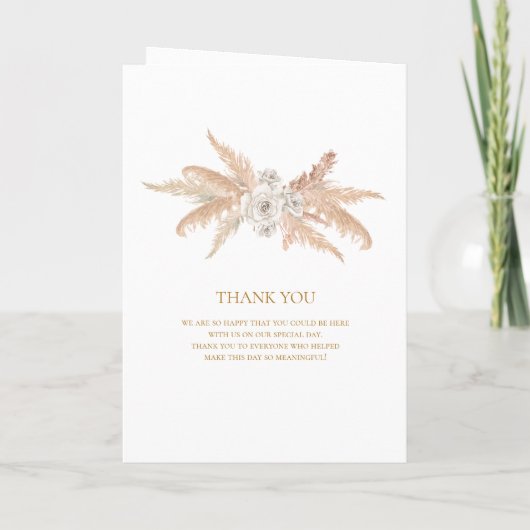 Boho Tropical Botanical | Gevouwen weddenschappen Programma (Achterkant)