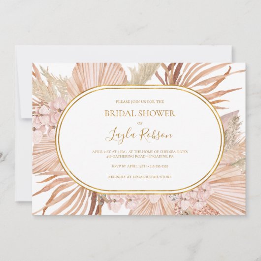 Boho Tropical Botanical | Horizontaal Vrijgezellen Kaart (Voorkant)