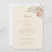 Boho Tropical Botanical | Ivory all in one Wedding Kaart (Achterkant)