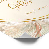 Boho Tropical Botanical Ivory Cards and Gifts Sign Poster (Hoek)