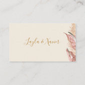 Boho Tropical Botanical | Ivory Flat Wedding Plaatskaartje (Achterkant)
